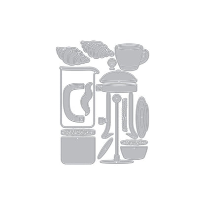 Hero Arts - What's Brewing? Die Set Coffee and Croissant
