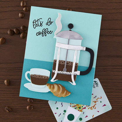Hero Arts - What's Brewing? Die Set Coffee and Croissant