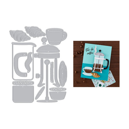 Hero Arts - What's Brewing? Die Set Coffee and Croissant