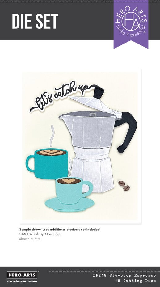 Hero Arts - What's Brewing? Die Set Stovetop Espresso