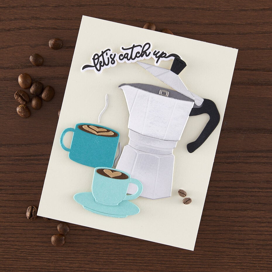 Hero Arts - What's Brewing? Die Set Stovetop Espresso