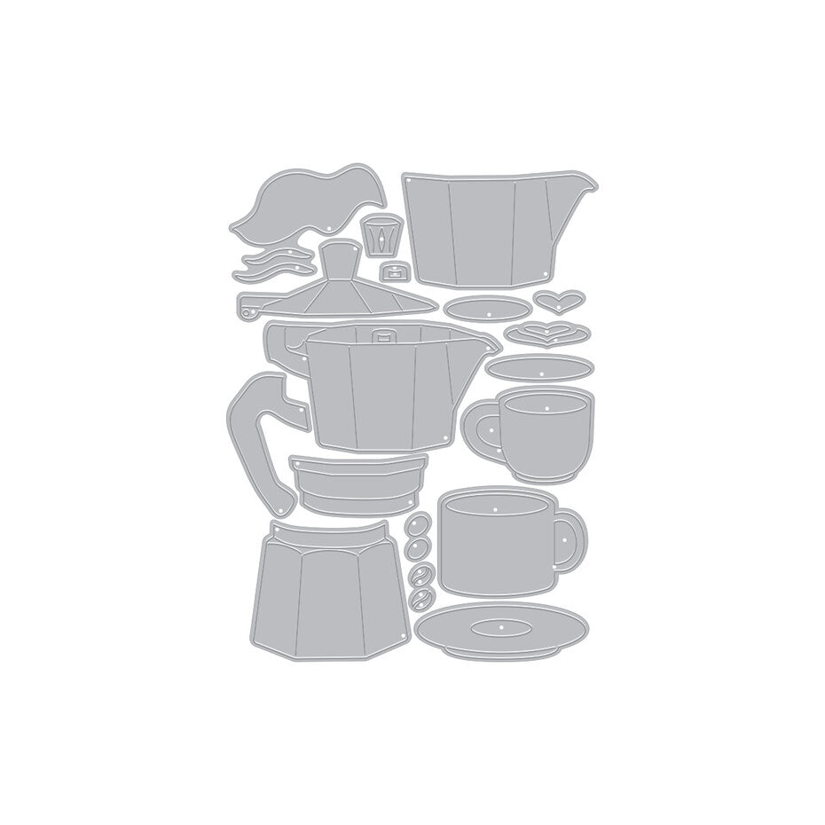 Hero Arts - What's Brewing? Die Set Stovetop Espresso