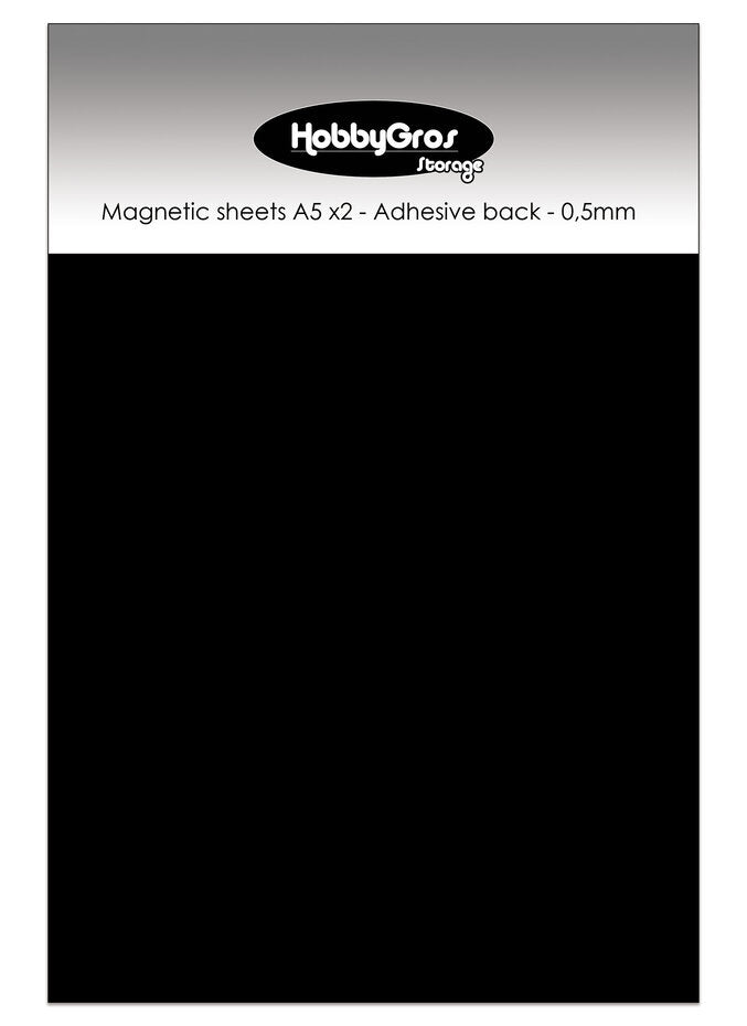 Hobbygros Storage - Magnetic Sheets A4 Adhesive Back 0.5mm (2pcs)