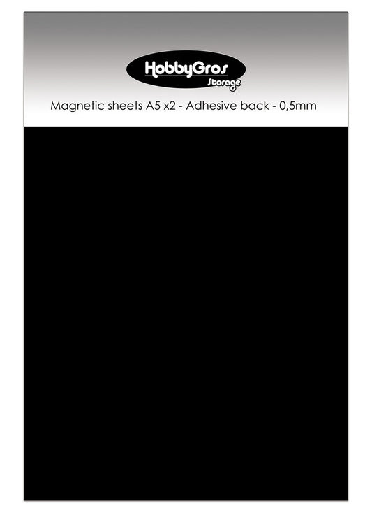 Hobbygros Storage - Magnetic Sheets A5 Adhesive Back 0.5mm (2pcs)