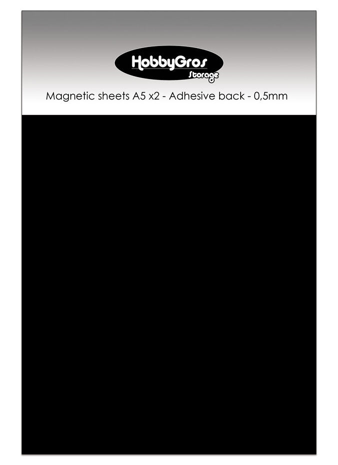 Hobbygros Storage - Magnetic Sheets A5 Adhesive Back 0.5mm (2pcs)