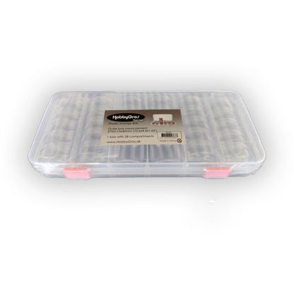Hobbygros Storage - Plastic Storage Box w/ 28 Compartments - Jars