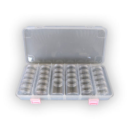 Hobbygros Storage - Plastic Storage Box w/ 28 Compartments - Jars