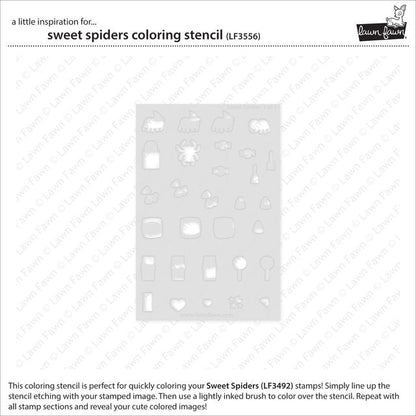 Lawn Fawn - Sweet Spiders Coloring Stencil