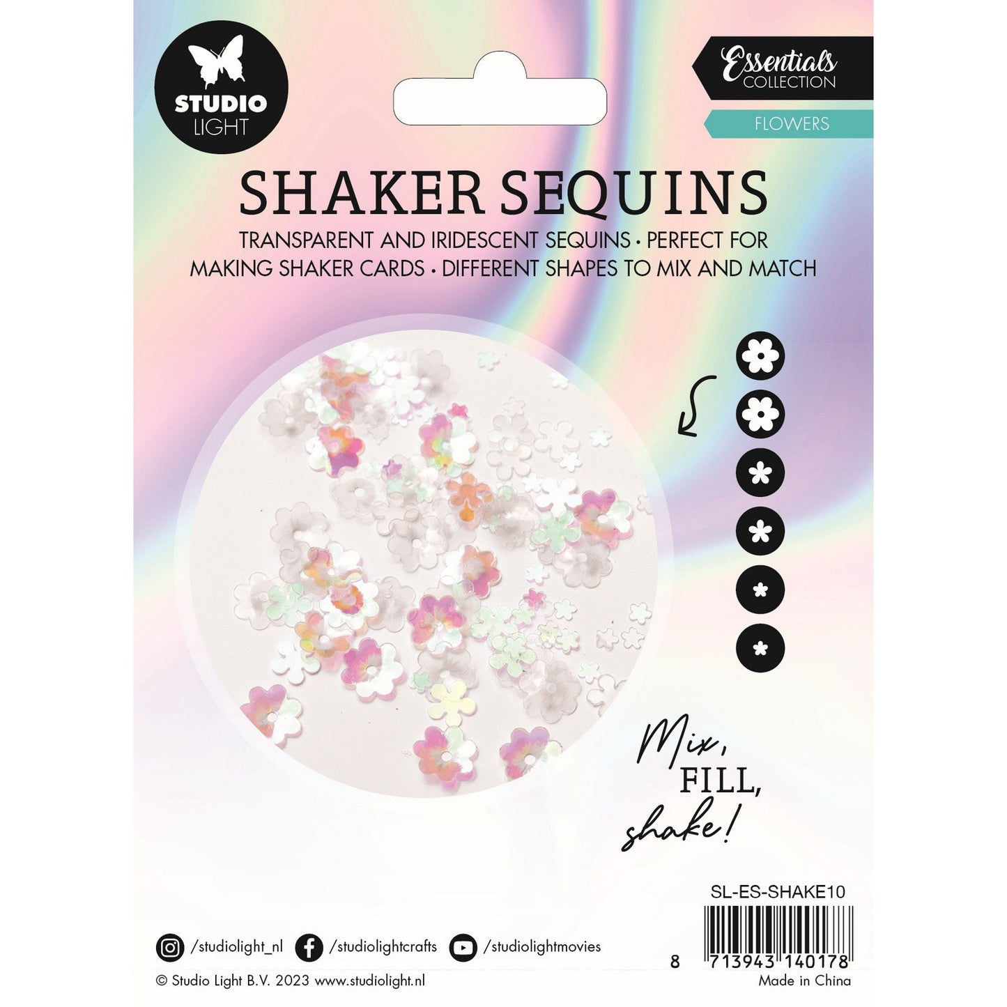 Studio Light - Essentials Shaker Elements Flowers (6pcs)