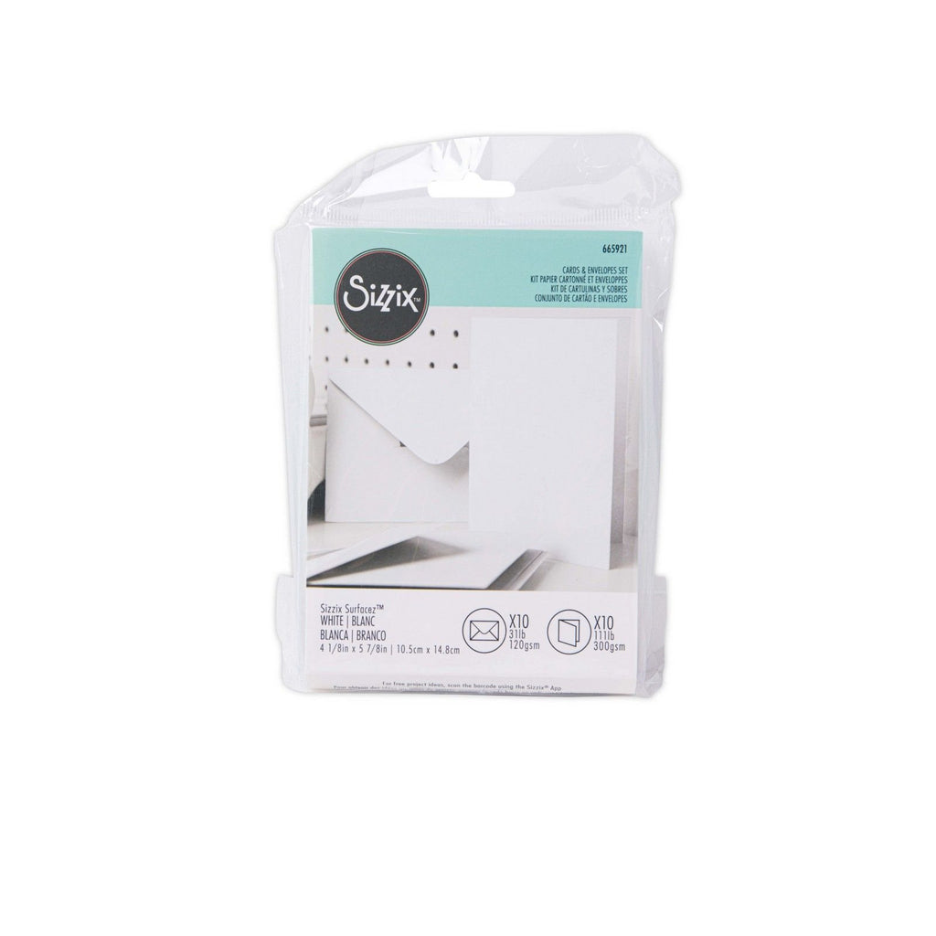 Sizzix - A6 Card & Envelope Pack White (10pcs)