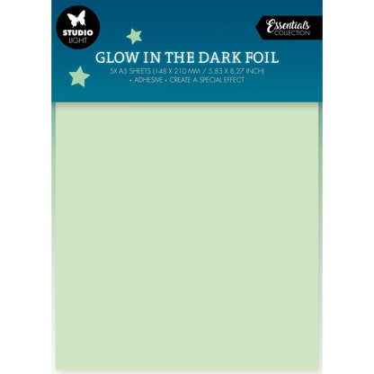Studio Light - Essentials Adhesive Glow in the Dark Foil A5 (5pcs)