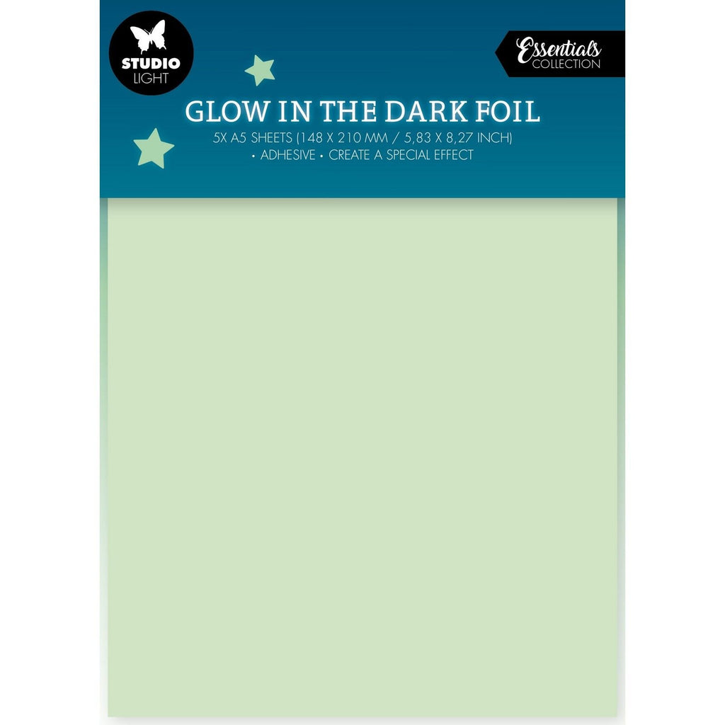 Studio Light - Essentials Adhesive Glow in the Dark Foil A5 (5pcs)