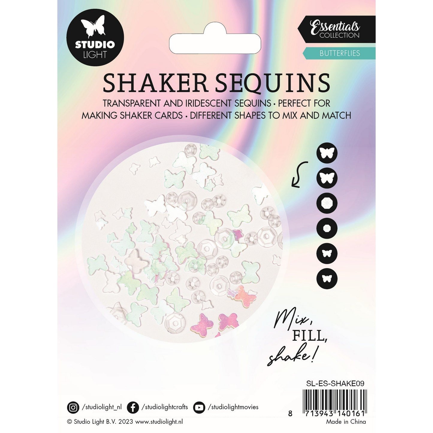 Studio Light - Essentials Shaker Elements Butterflies (6pcs)