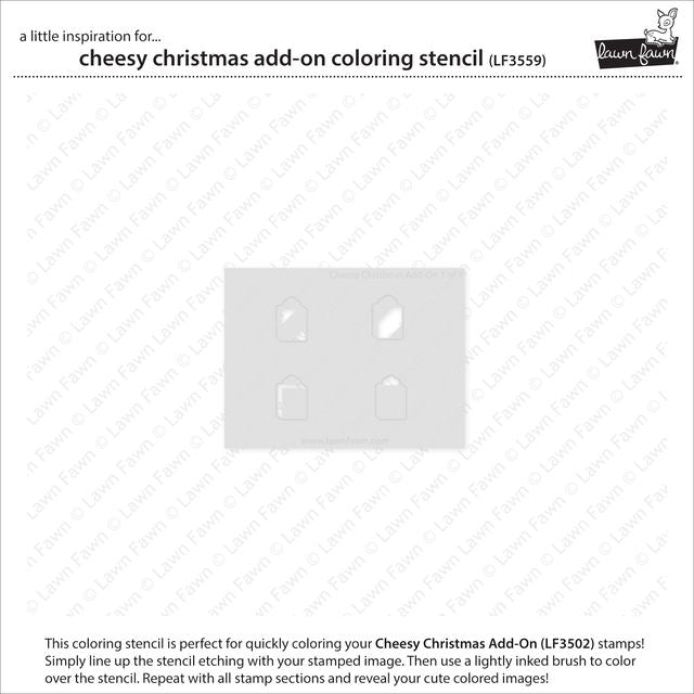 Lawn Fawn - Cheesy Christmas Add-On Coloring Stencil