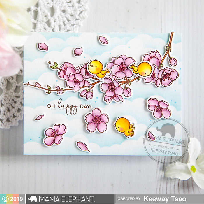 Mama Elephant - Cherry Blossom Branch