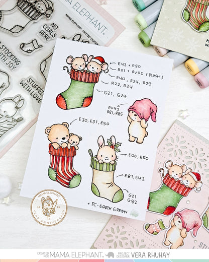 Mama Elephant - Knitted Stockings