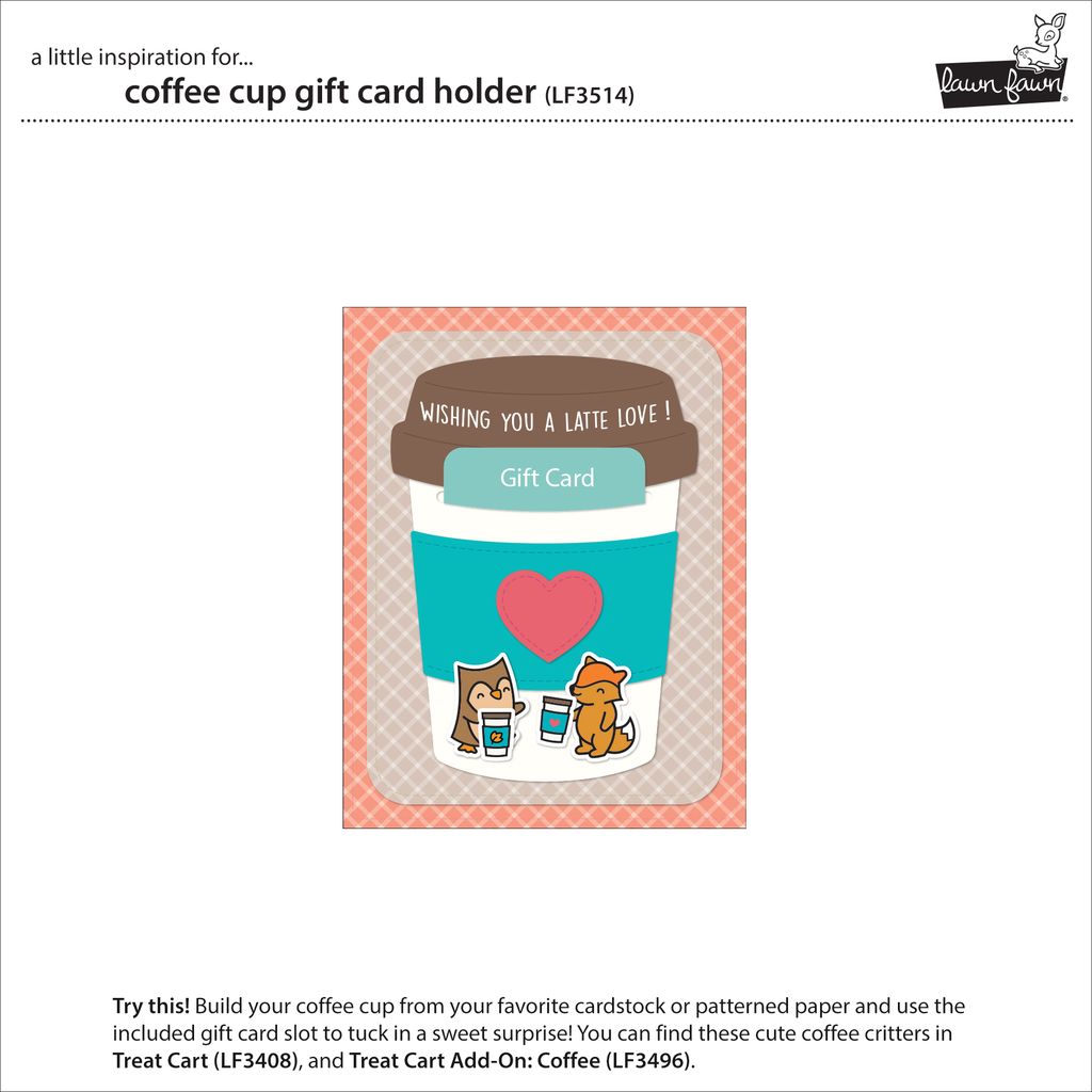 Lawn Fawn - Coffee Cup Gift Card Holder