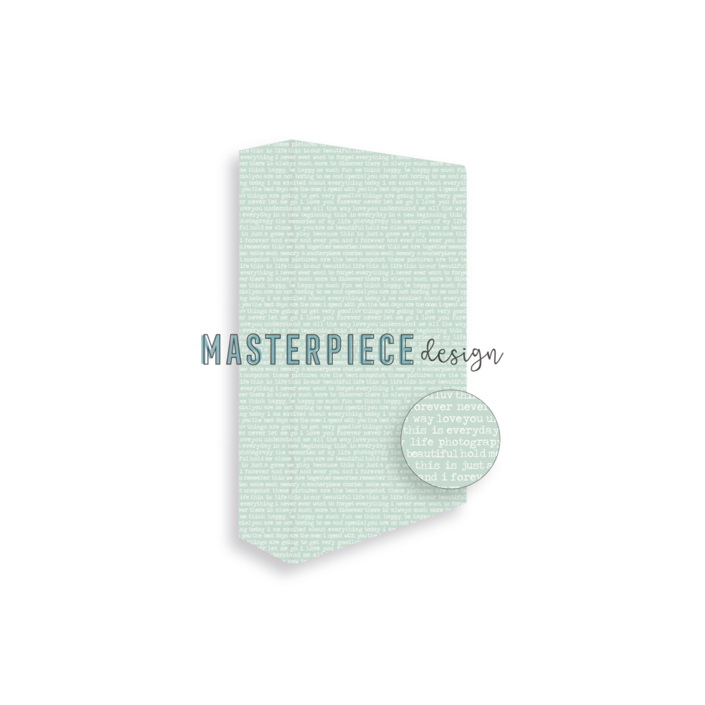 Masterpiece Design - Memory Planner Album 4x8 Inch Turquoise Text