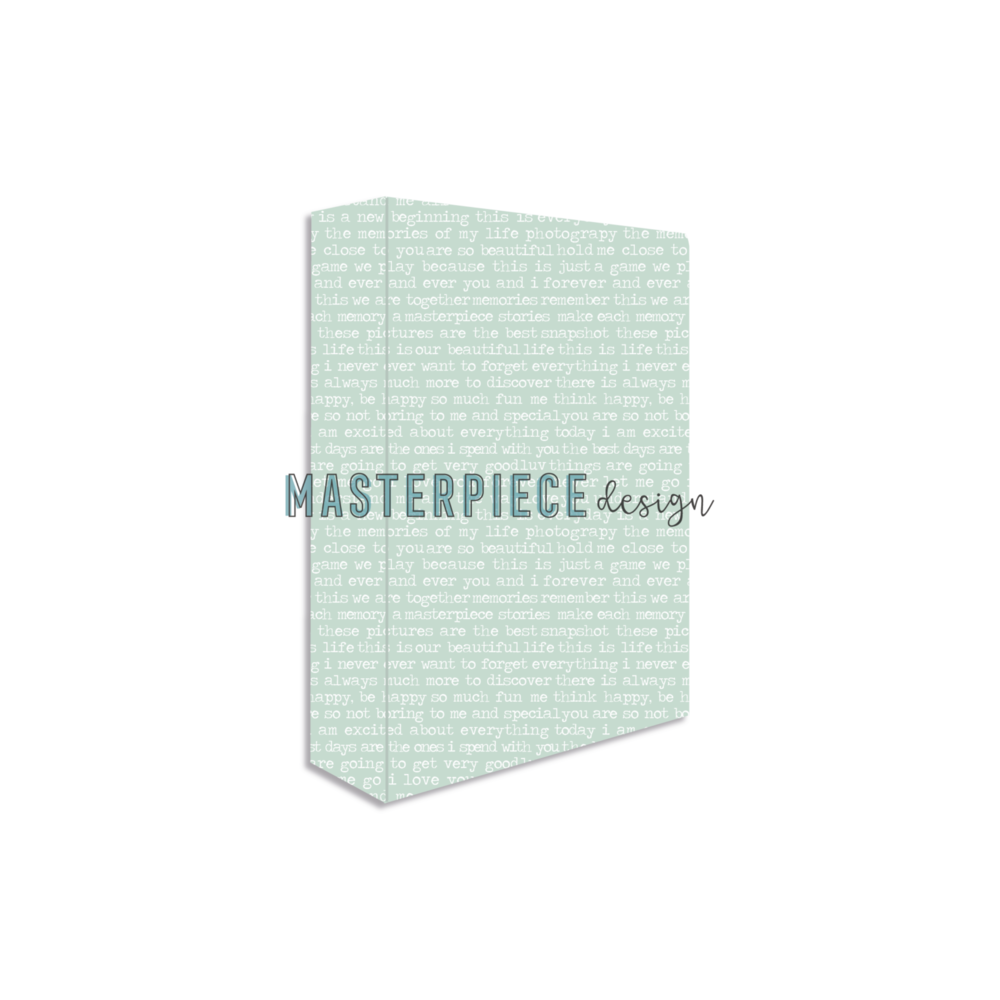 Masterpiece Design - Memory Planner Album 6x8 Inch Turquoise Text