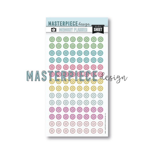 Masterpiece Design - Memory Planner Sticker Sheet Reinforcers Script