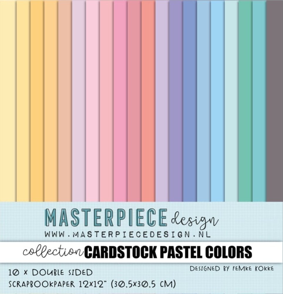 Masterpiece Design - Pastel Colors Cardstock Paper Collection 12x12"