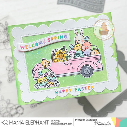 Mama Elephant - Spring Banner Greetings - Creative Cuts