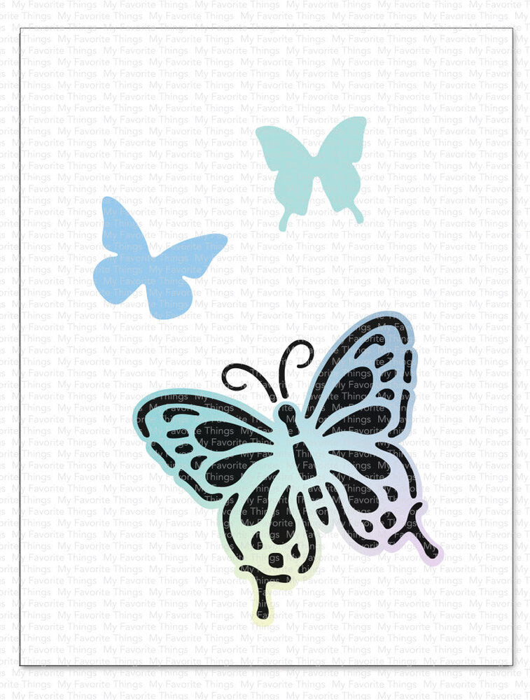 My Favorite Things - Flutterbys Stencil (2pcs)