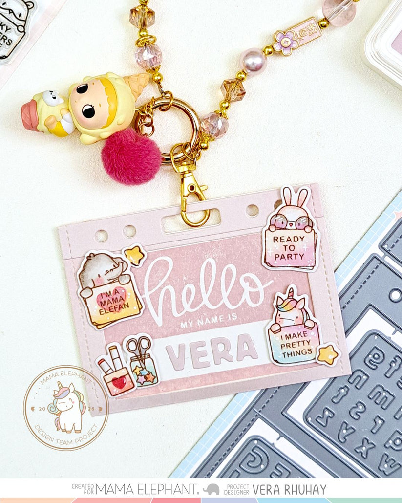 Mama Elephant - Name Tag