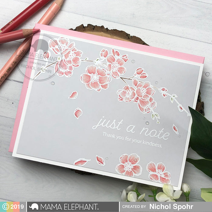 Mama Elephant - Cherry Blossom Branch