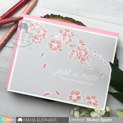 Mama Elephant - Cherry Blossom Branch