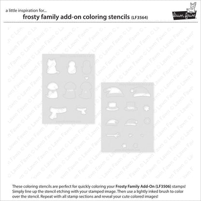 Lawn Fawn - Frosty Family Add-On Coloring Stencils