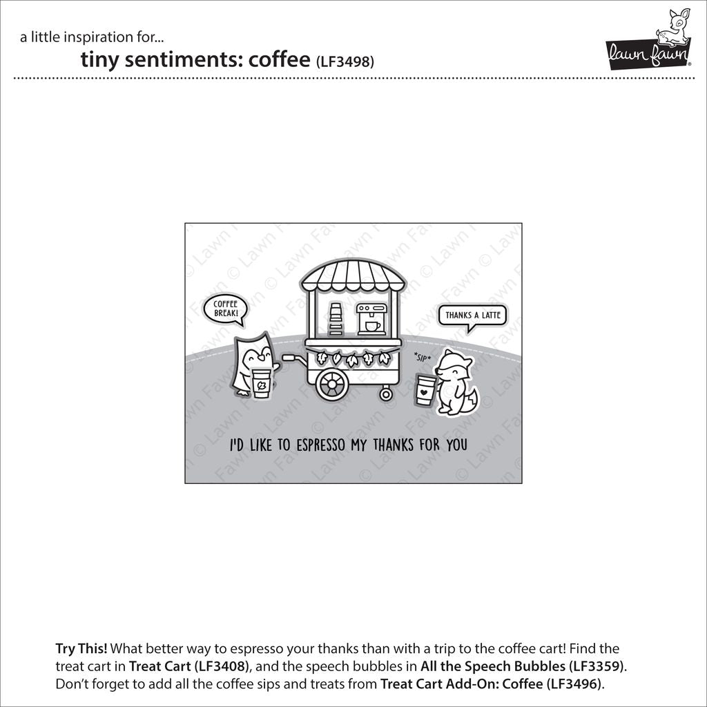 Lawn Fawn - Tiny Sentiments: Coffee