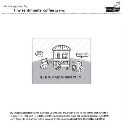 Lawn Fawn - Tiny Sentiments: Coffee