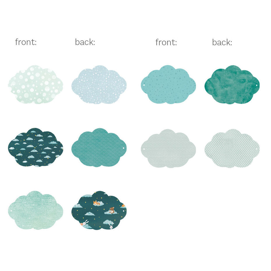 P13 - Light Chipboard Album Base w/Papers Blue Cloud 6x8"