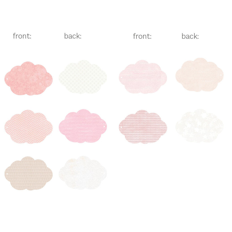 P13 - Light Chipboard Album Base w/Papers Pink Cloud 6x8"