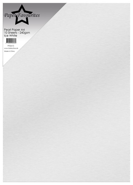 Paper Favourites - Pearl Paper Ice White (10pcs)