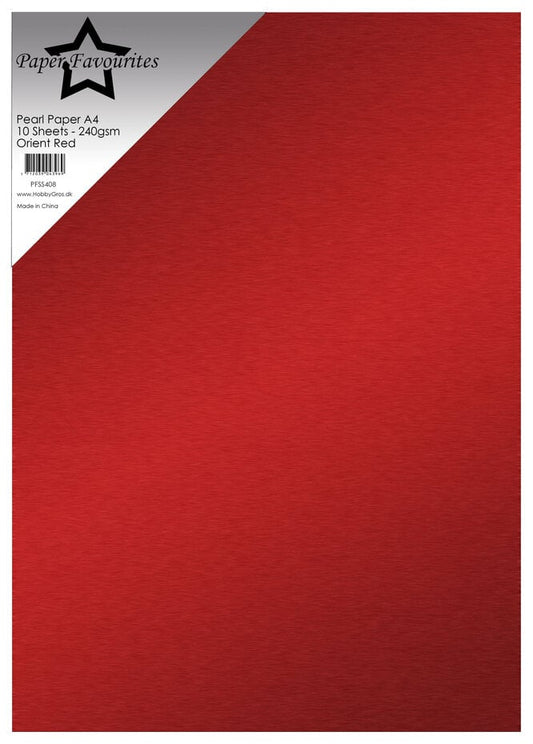 Paper Favourites - Pearl Paper Orient Red (10pcs)