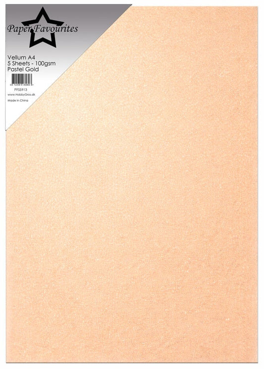 Paper Favourites - Vellum Pastel Gold 100g (5pcs)