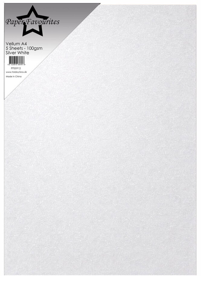 Paper Favourites - Vellum Silver White 100g (5pcs)
