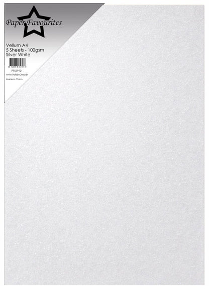 Paper Favourites - Vellum Silver White 100g (5pcs)
