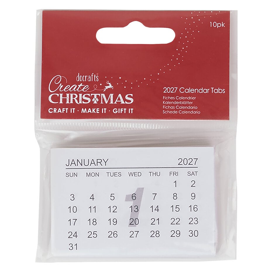 Papermania - Create Christmas 2027 Calendar Tabs (10pcs)