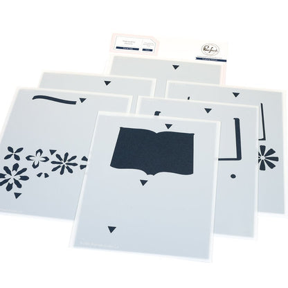 Pinkfresh Studio - Floral Tale Coloring Stencils (6pcs)