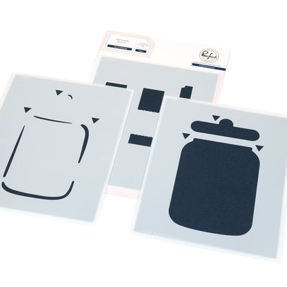 Pinkfresh Studio - Jar of Wishes Coloring Stencils (3pcs)