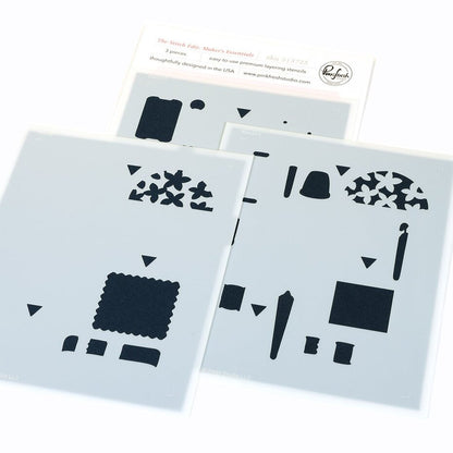 Pinkfresh Studio - The Stitch Edit Maker's Essentials Coloring Stencils (3pcs)