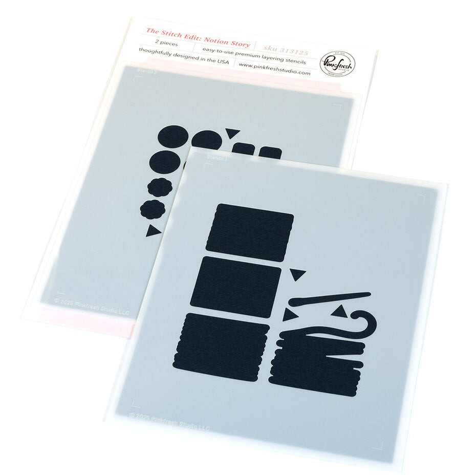 Pinkfresh Studio - The Stitch Edit Notion Story Coloring Stencils (2pcs)