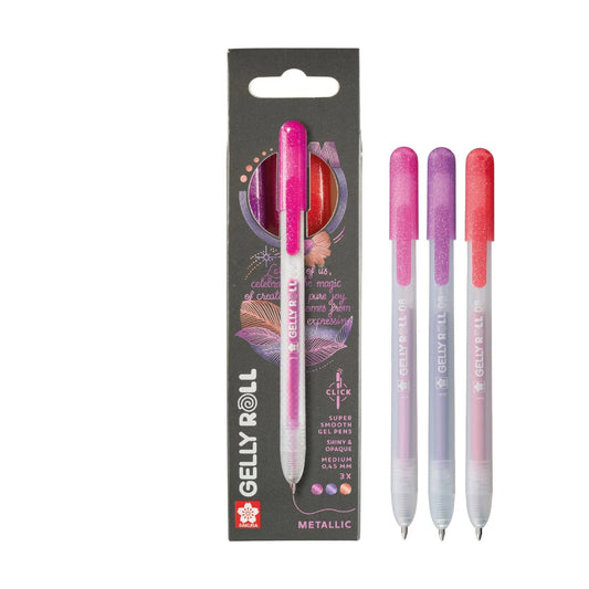 Sakura - Gelly Roll Retractable Metallic Set Red Pink Purple (3pcs)