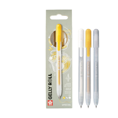 Sakura - Gelly Roll Retractable Special Mix Set Silver Gold White (3pcs)