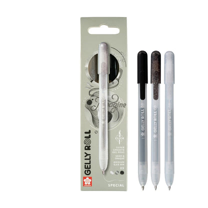 Sakura - Gelly Roll Retractable Special Mix Set Black Silver (3pcs)