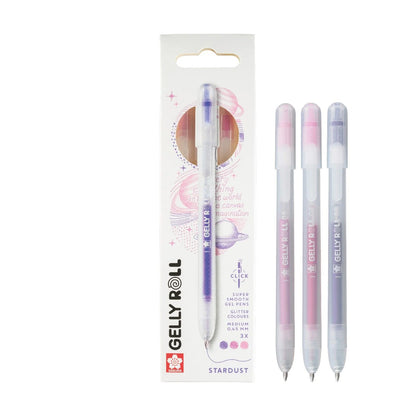 Sakura - Gelly Roll Retractable Stardust Set Pink Purple (3pcs)