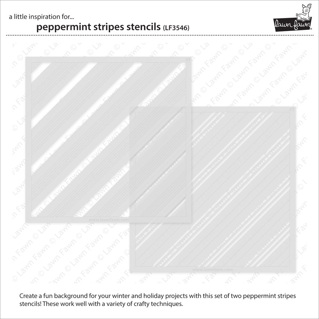 Lawn Fawn - Peppermint Stripes Stencils (2pcs)